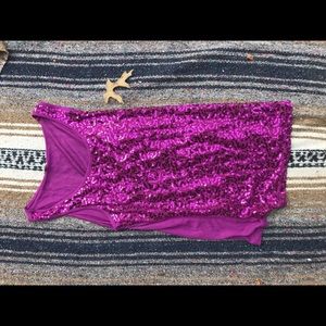 Charlotte Russe purple sequin tank top size medium